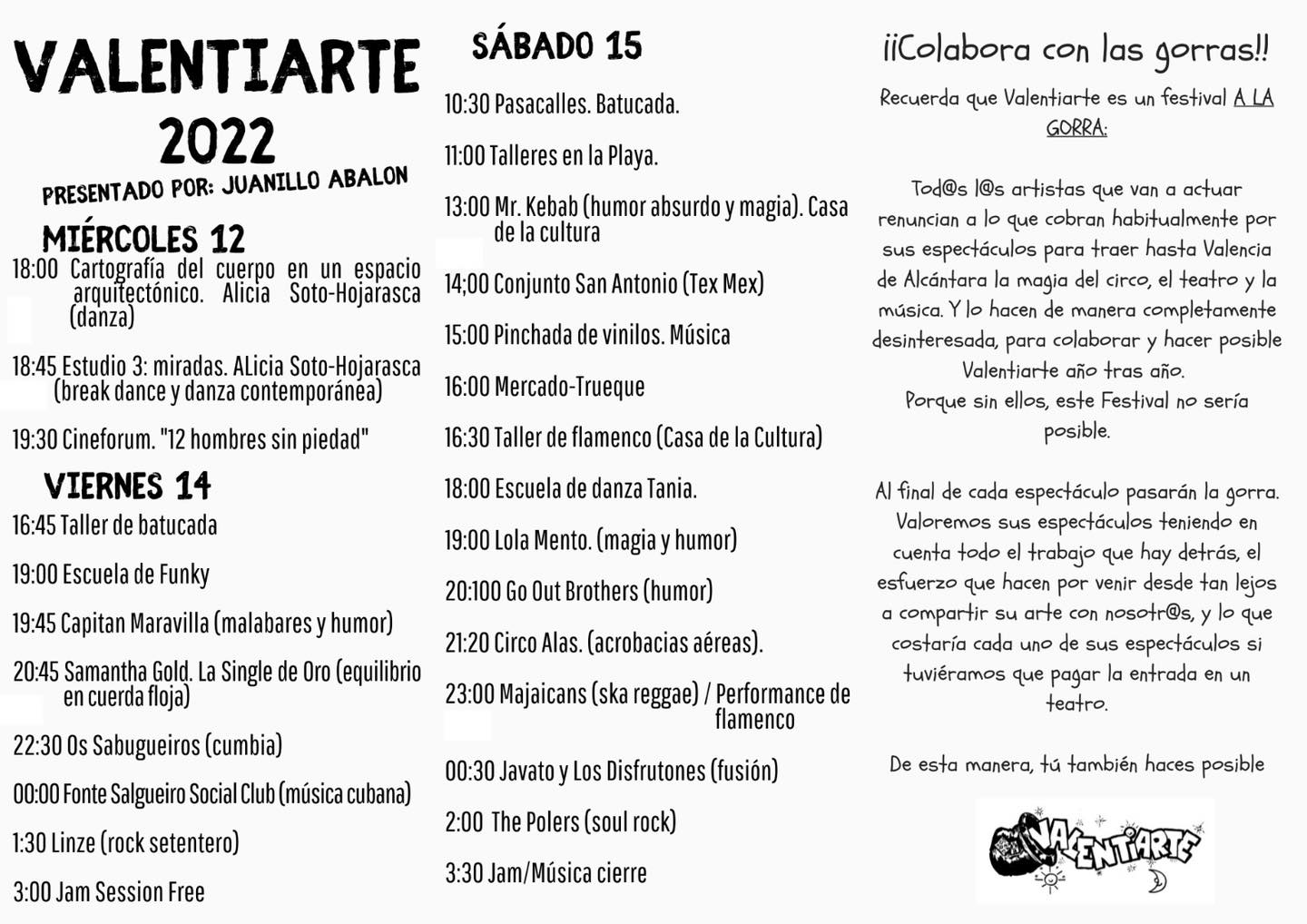 Cartel valentiarte 2022