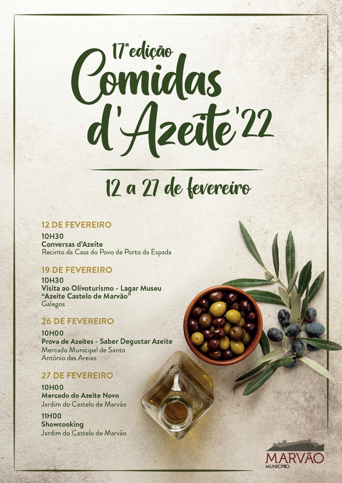 cartel quicena gastronómica comidas de aceite de marvão